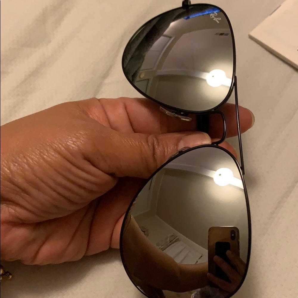 RayBan mirror sunglasses black/silver